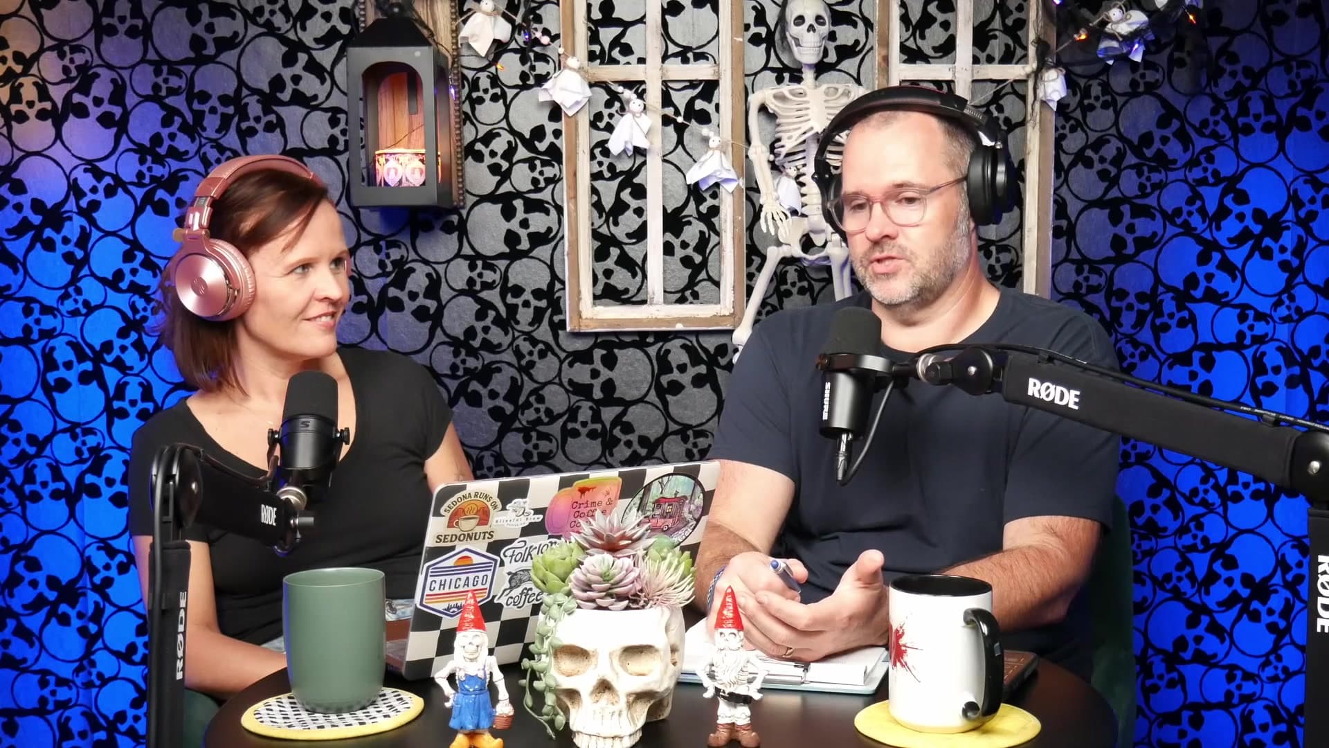 Raw podcast footage - two hosts in horizontal format