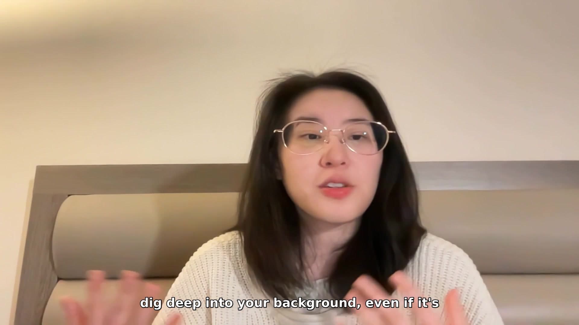 Talking head video after AI editing with captions